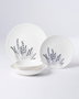 Hermia Vajilla de Porcelana 24 Piezas Diseño Blanco y Azul GBSATN24KY4E40711